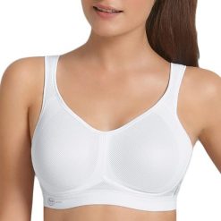 Stanik do biegania Air Control z wysoki poziomem podtrzymywania. Białe obuwie sportowe damskie ANITA ACTIVE, z elastanu, bez zapięcia, do biegania. Za 338.00 zł.