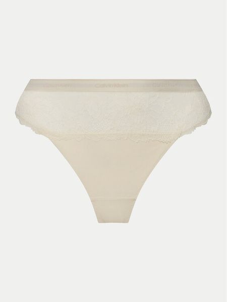 Calvin Klein Underwear Stringi 000QF7980E Écru. Stringi Calvin Klein Underwear, bez wzorów, z syntetyku. Za 69.99 zł.