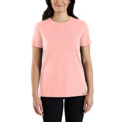 Koszulka bawełniana damska Carhartt Lightweight Crewneck Tencel. Zielone koszulki damskie Carhartt, s, bez wzorów, z bawełny, bez kołnierzyka, bez ramiączek. Za 123.99 zł.