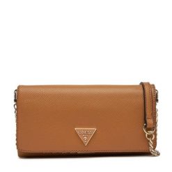 Torebka Guess. Brązowe torebki wieczorowe damskie Guess, z aplikacjami, bez dodatków. Za 319.99 zł.