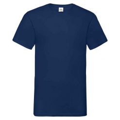 Koszulka Unisex Dla Dorosłych Z Dekoltem W Szpic. Niebieskie bluzki damskie Fruit of the Loom, xl, bez wzorów, sportowe, bez kołnierzyka, bez ramiączek. Za 47.99 zł.