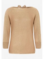 More & More Sweter w kolorze beżowym rozmiar: 34. Brązowe swetry klasyczne damskie More & More, bez kołnierzyka. Za 86.99 zł.