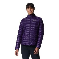 Damska kurtka turystyczna Mountain Hardwear Ghost Whisperer/2. Fioletowe kurtki damskie Mountain Hardwear, bez wzorów, z puchu, bez kaptura. Za 1,388.85 zł.