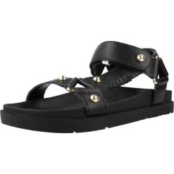 Sandały GEOX J SANDAL FOAMMENTERA Czarny. Czarne sandały damskie Geox, bez wzorów, z syntetyku, bez obcasa, bez zapięcia. Za 253.99 zł.