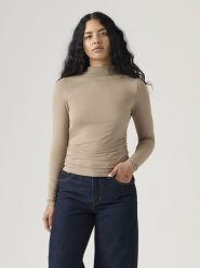 Levi's Koszulka w kolorze beżowym rozmiar: S. Brązowe bluzki damskie Levi's, s, bez wzorów, bez kołnierzyka, bez ramiączek. Za 91.77 zł.