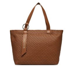 Torebka Valentino. Brązowe shopper bag Valentino, bez wzorów, bez dodatków. Za 519.99 zł.
