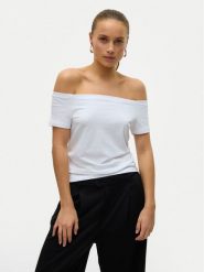 Vero Moda Bluzka Panda 10325598 Biały Regular Fit. Białe bluzki damskie Vero Moda, l, bez wzorów, z bawełny, bez kołnierzyka, bez ramiączek. Za 89.99 zł.