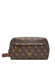 Guess Kosmetyczka PMMILO P5461 Brązowy. Brązowe torebki klasyczne damskie Guess, ze skóry, bez dodatków. Za 249.99 zł.