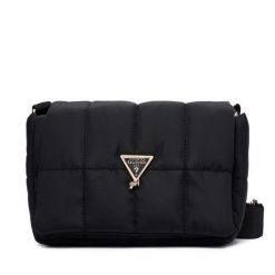 Torebka Guess. Czarne listonoszki damskie Guess, z aplikacjami, bez dodatków. Za 199.99 zł.