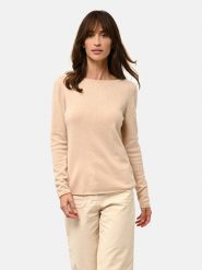 Just Cashmere Kaszmirowy sweter "Grace" w kolorze beżowym rozmiar: XL. Brązowe swetry klasyczne damskie Just Cashmere, xl, z kaszmiru, bez kołnierzyka. Za 220.12 zł.