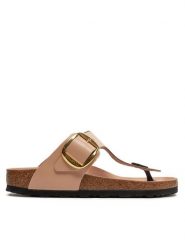 Birkenstock Japonki Gizeh 1026572 Beżowy. Brązowe klapki damskie Birkenstock, bez wzorów, ze skóry, bez obcasa, bez zapięcia. Za 719.99 zł.