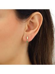 Miu Silver Pozłacane kolczyki-wkrętki z cyrkoniami rozmiar: onesize. Zielone kolczyki damskie Miu Silver, z cyrkonią, pozłacane. Za 43.99 zł.