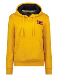 Geographical Norway Bluza "Genifer" w kolorze musztardowym rozmiar: XXL. Żółte bluzy damskie Geographical Norway, xxl, bez wzorów, z kapturem. Za 88.43 zł.