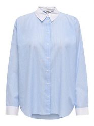 ONLY Koszula w kolorze błękitnym rozmiar: XL. Niebieskie koszule damskie Only, xl, bez wzorów, z bawełny, bez kołnierzyka, bez ramiączek. Za 96.60 zł.