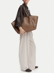 GINO ROSSI Torebka C-LDA9148 Brązowy jasny. Brązowe shopper bag Gino Rossi, ze skóry, bez dodatków. Za 279.99 zł.
