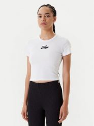 HUGO T-Shirt Delanor_2 50539132 Biały Slim Fit. Białe t-shirty damskie Hugo, xl, bez wzorów, z bawełny, bez kołnierzyka. Za 119.99 zł.