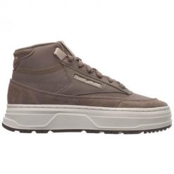 Buty do chodzenia damskie Reebok Club C Geo Mid. Brązowe obuwie sportowe damskie Reebok, z gumy, bez zapięcia, trekkingowe, Reebok Club. W wyprzedaży za 311.45 zł.