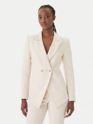 Rinascimento Marynarka CFC0128646003 Beżowy Slim Fit. Brązowe marynarki i żakiety damskie Rinascimento, l, bez wzorów, z syntetyku. Za 779.99 zł.