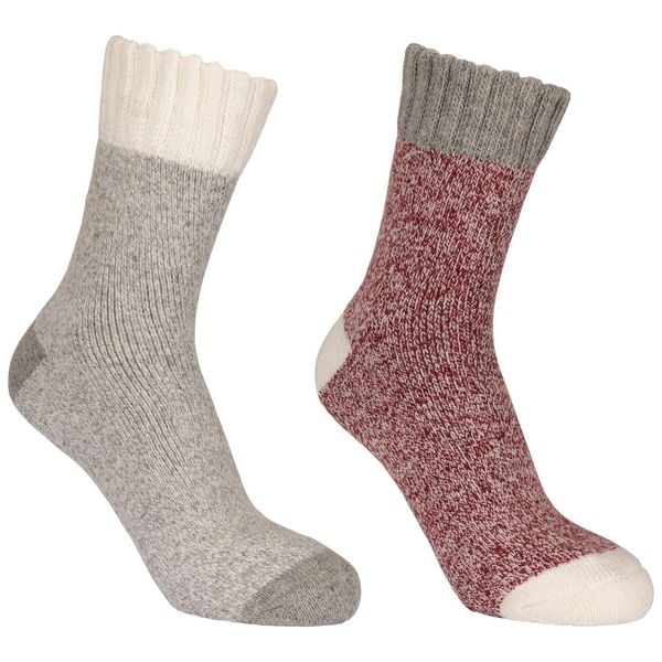 Skarpety Unisex Dla Dorosłych Inigo. Czerwone skarpetki damskie Trespass, bez wzorów, z materiału. Za 43.99 zł.