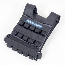 Kamizelka obciążająca- 30 kg - czarna. Czarne kamizelki damskie MUSCLE POWER, bez wzorów, bez kaptura. Za 642.00 zł.