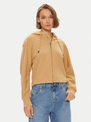 Calvin Klein Bluza Nano Logo K20K207210 Beżowy Relaxed Fit. Brązowe bluzy damskie Calvin Klein, xl, bez wzorów, z bawełny, bez kaptura. Za 419.99 zł.