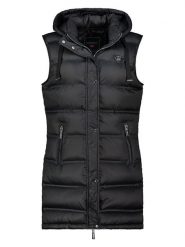 Geographical Norway Kamizelka pikowana "Velodie" w kolorze czarnym rozmiar: S. Czarne kamizelki damskie Geographical Norway, s, bez wzorów, bez kaptura. Za 204.48 zł.