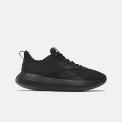 Buty sportowe damskie Reebok DMX Comfort+ sneakersy czarne (100034130). Czarne obuwie trekkingowe damskie Reebok, z materiału, bez zapięcia. Za 259.00 zł.