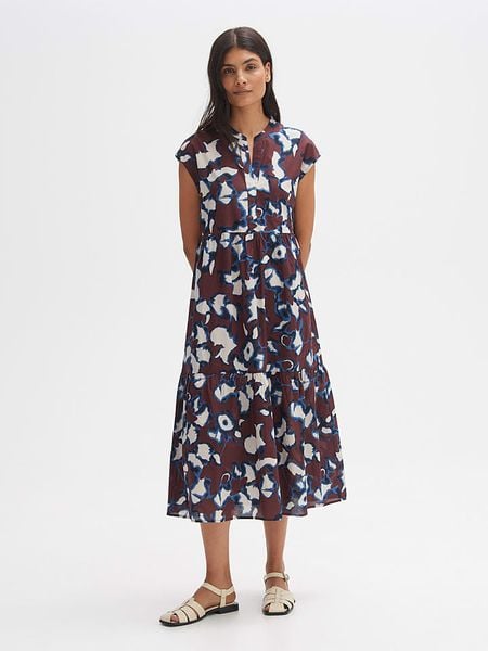 OPUS Sukienka w kolorze bordowo-niebiesko-kremowym rozmiar: 38. Brązowe sukienki damskie Opus, bez wzorów, z bawełny, bez ramiączek. Za 131.12 zł.