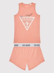 Guess Piżama J1BG00 J1311 Różowy Regular Fit. Czerwone piżamy dziewczęce Guess, z aplikacjami, z bawełny, bez ramiączek. Za 159.99 zł.