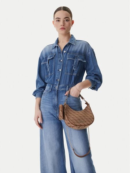 Guess Torebka J5BZ09 WFV20 Brązowy. Brązowe torebki klasyczne damskie Guess, bez dodatków. Za 324.99 zł.
