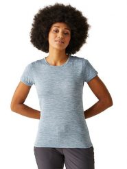 Regatta Koszulka sportowa "Fingal Edition" w kolorze błękitnym rozmiar: 46. Niebieskie koszulki sportowe damskie Regatta, bez wzorów, z materiału, bez ramiączek, outdoorowe. Za 48.39 zł.