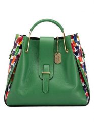 Anna Morellini Skórzana torebka "Ana" w kolorze zielonym - 38 x 32 x 13 cm rozmiar: onesize. Zielone torebki klasyczne damskie Anna Morellini, z materiału, bez dodatków. Za 347.99 zł.