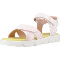 Sandały GARVALIN 242446G Rose. Czerwone sandały damskie Garvalin, bez wzorów, z syntetyku, bez obcasa, bez zapięcia. Za 109.99 zł.