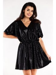 Awama Sukienka w kolorze czarnym rozmiar: onesize. Czarne sukienki damskie Awama, bez wzorów, bez ramiączek. Za 159.99 zł.