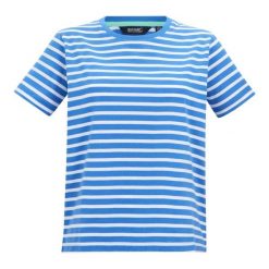 Damska Koszulka W Paski Bayletta. Białe bluzki damskie Regatta, bez wzorów, sportowe, bez kołnierzyka, bez ramiączek. Za 72.99 zł.