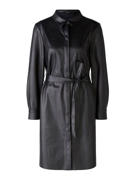 Oui Sukienka w kolorze czarnym ze skóry syntetycznej rozmiar: 38. Czarne sukienki damskie Oui, bez wzorów, ze skóry, bez ramiączek. Za 174.43 zł.