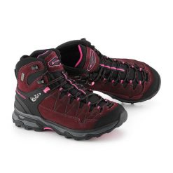 Buty turystyczne skórzane damskie Alpine Pro Vete. Czerwone obuwie trekkingowe damskie Alpine Pro, z gumy, bez zapięcia. Za 499.00 zł.
