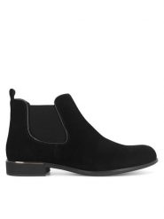 Lasocki Botki RST-MESA-50 Czarny. Czarne botki damskie Lasocki, ze skóry, bez obcasa, na płaskiej podeszwie, bez zapięcia. Za 229.99 zł.