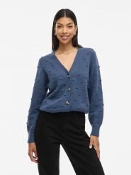 Vila Kardigan "Vituli" w kolorze niebieskim rozmiar: L. Niebieskie kardigany damskie Vila, l, bez wzorów. Za 144.24 zł.