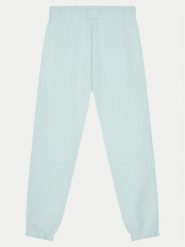 Guess Spodnie dresowe J5RQ12 KAD74 Błękitny Regular Fit. Niebieskie spodnie dresowe dziewczęce Guess, z aplikacjami, z bawełny. Za 99.99 zł.