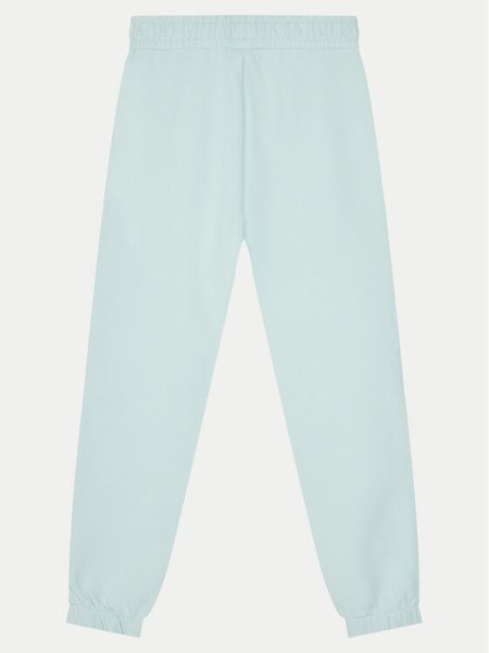 Guess Spodnie dresowe J5RQ12 KAD74 Błękitny Regular Fit. Niebieskie spodnie dresowe dziewczęce Guess, z aplikacjami, z bawełny. Za 99.99 zł.