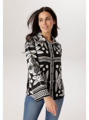 Aniston Bluzka w kolorze czarno-białym rozmiar: 40. Czarne bluzki damskie Aniston, bez wzorów, z wiskozy, bez kołnierzyka, bez ramiączek. Za 173.99 zł.