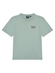 EA7 Emporio Armani T-Shirt 7B000020 AF10378 U9024 Zielony Regular Fit. Zielone t-shirty i koszulki chłopięce EA7 Emporio Armani, bez wzorów, z bawełny, bez kołnierzyka, bez ramiączek. Za 129.99 zł.