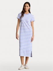 Polo Ralph Lauren Sukienka codzienna 211935608001 Niebieski Regular Fit. Niebieskie sukienki damskie Polo Ralph Lauren, bez wzorów, z bawełny, bez ramiączek. Za 469.99 zł.