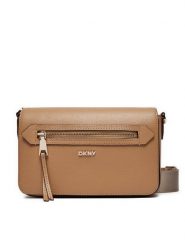 DKNY Torebka Bryant Ave Md Flap C R42E3E21 Brązowy. Brązowe listonoszki damskie DKNY, bez wzorów, ze skóry, bez dodatków. Za 699.99 zł.