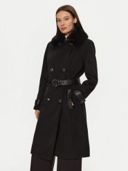 Guess Płaszcz przejściowy Amelia W4BL46 WGKI2 Czarny Regular Fit. Czarne płaszcze damskie Guess, l, z aplikacjami, z syntetyku, bez kaptura. Za 1,189.00 zł.