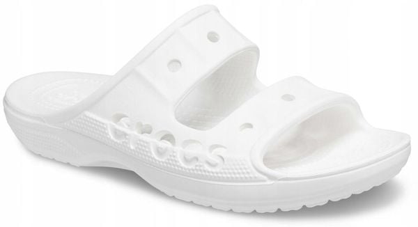 Klapki Dla Dorosłych Crocs Baya Sandal. Czarne klapki damskie Crocs, bez wzorów, z materiału, bez obcasa, bez zapięcia. Za 119.99 zł.