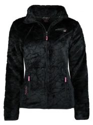 Geographical Norway Kurtka polarowa "Univers Malabar" w kolorze czarnym rozmiar: XL. Czarne kurtki damskie Geographical Norway, xl, bez wzorów, z polaru, bez kaptura. Za 113.63 zł.