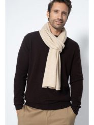 Perfect Cashmere Kaszmirowy szal "Kelly" w kolorze beżowym - 200 x 30 cm rozmiar: onesize. Brązowe szaliki damskie Perfect Cashmere, bez wzorów, z kaszmiru. Za 299.37 zł.