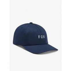 Czapka z daszkiem Fox Wordmark Adjustable Hat. Niebieskie czapki z daszkiem damskie FOX, bez wzorów. Za 119.99 zł.